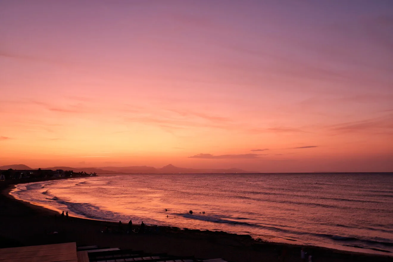 Puesta de sol en Dénia - Restaurant Noguera