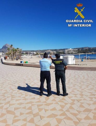 Patrulla mixta,  Guardia Civil y Germandía francesa en Jávea
