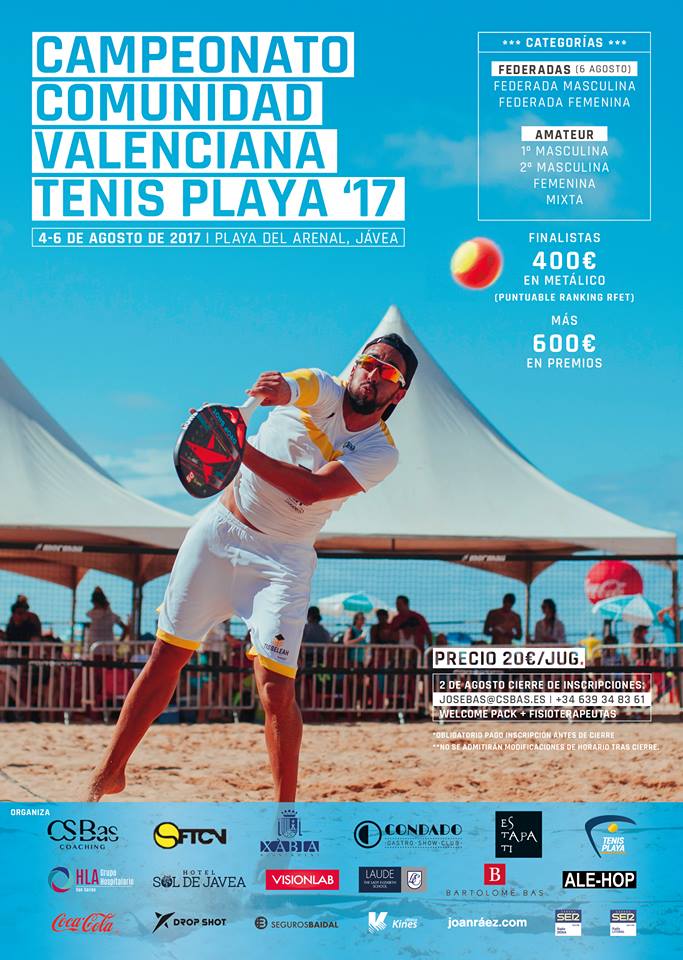 Poster Torneo Tenis playa