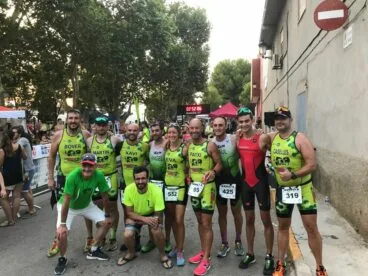 Triatletas xabieros en Antella