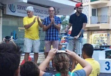 Andrés Contreras junto a Juan Cardona y Vicent Colomer