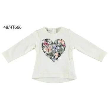 Camiseta corazón mariposas Pequemimos