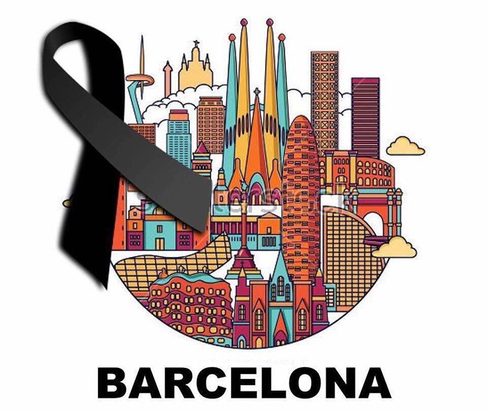 Cartel condena atentado Barcelona