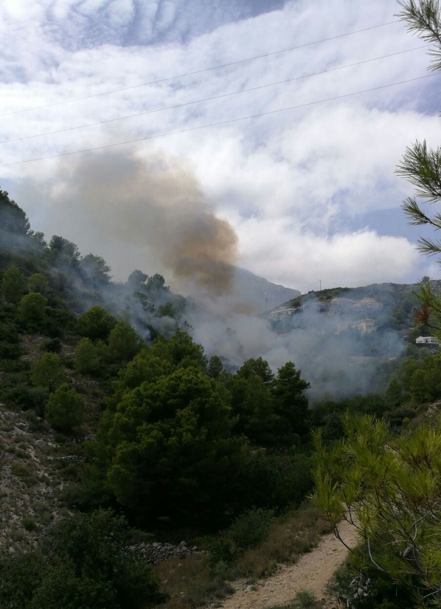 Incendio zona Calvario- Santa Lucía