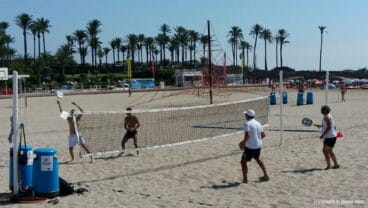 Uno de los partidos del torneo