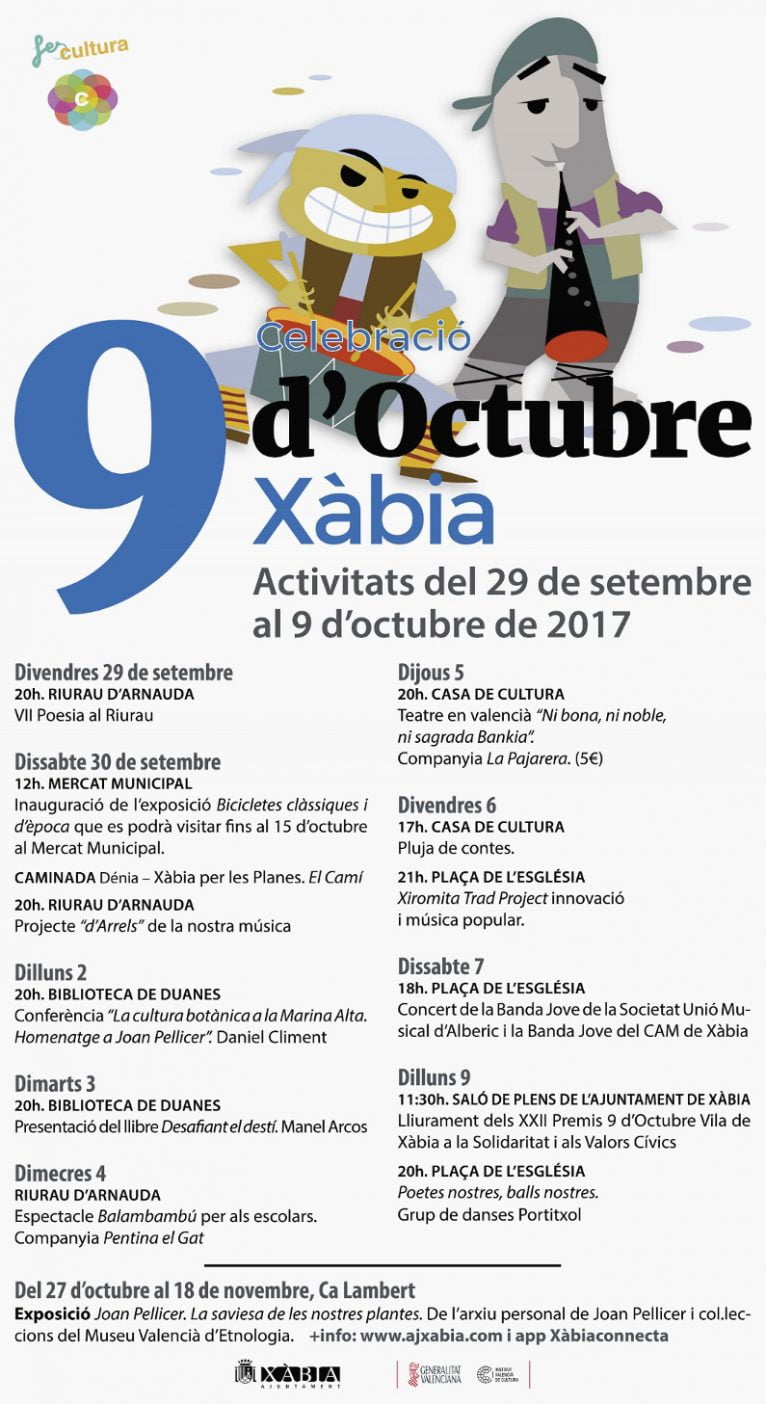 Cartel de actividades 9 de octubre