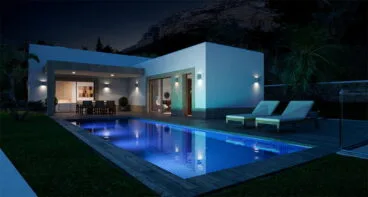 Piscina iluminada Lucas Graf Projects