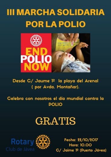 Cartel Marcha contra la polio