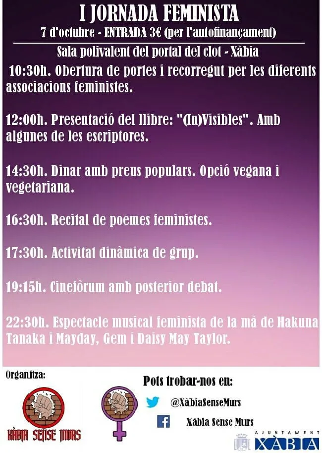 Jornada feminista de 'Xàbia sense Murs'