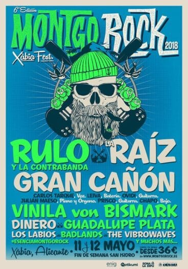 Cartel artistas Montgorock 2018