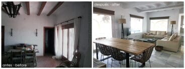 Comedor antes y después Estudio Decor-Integral Homes. Arquitectura y Construcción