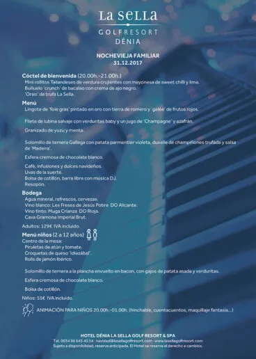 Nochevieja Familiar 2017 La Sella Golf Resort