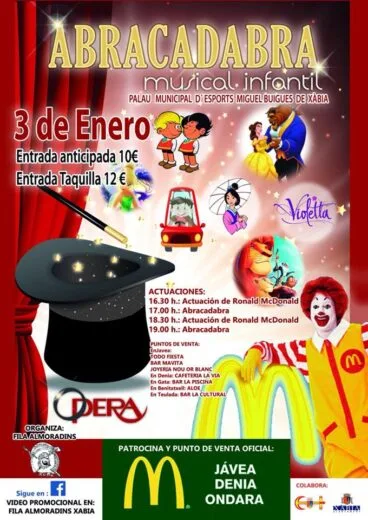 Cartel Espectáculo Abracadabra Almoradins