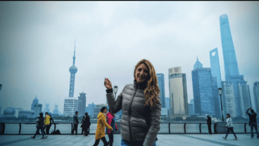 Con vistas desde el Bund, Shangai