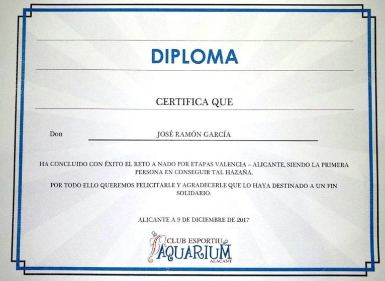 Diploma de Jose Ramón García