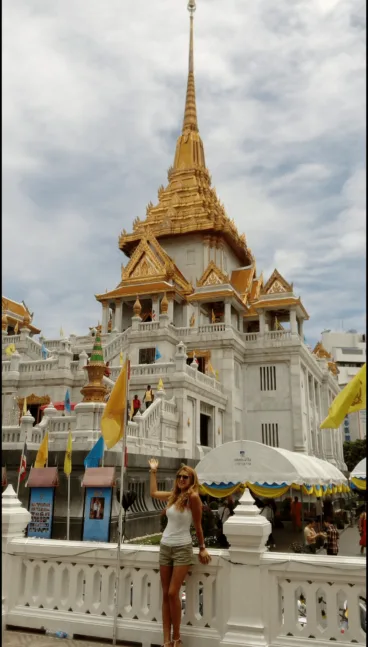 En un templo de Bangkok, Tailandia.