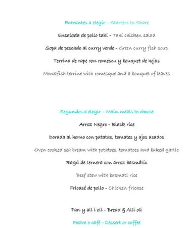 Menú de día SEMANA 3 Restaurante Noray