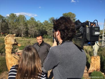 Miguel Ángel con la televisión