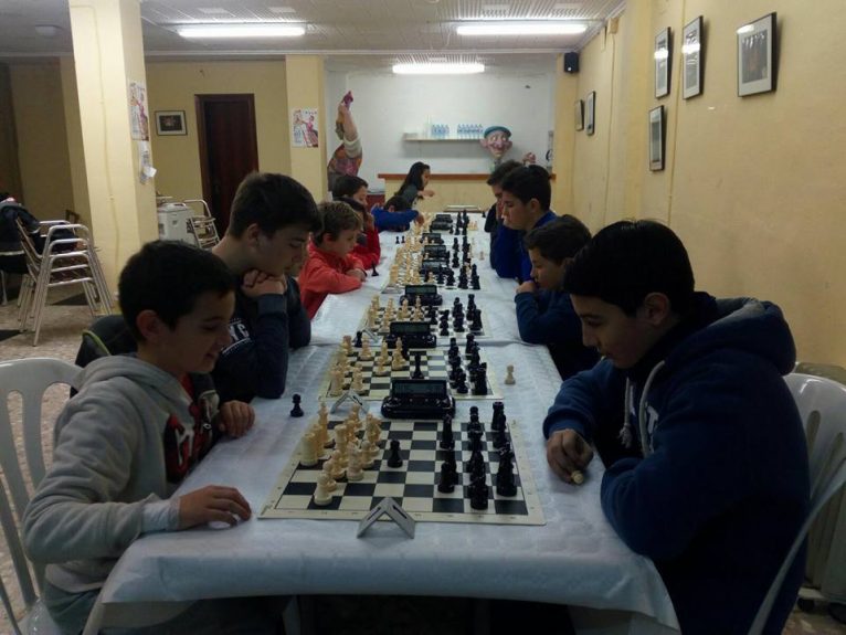 Participantes del primer torneo del Circuit escolar de Ajedrez