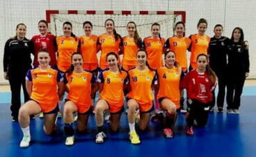 María Cardona con la Selección Valenciana de Balonmano