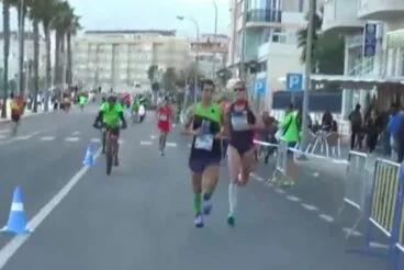 Moha Rida en plena carrera