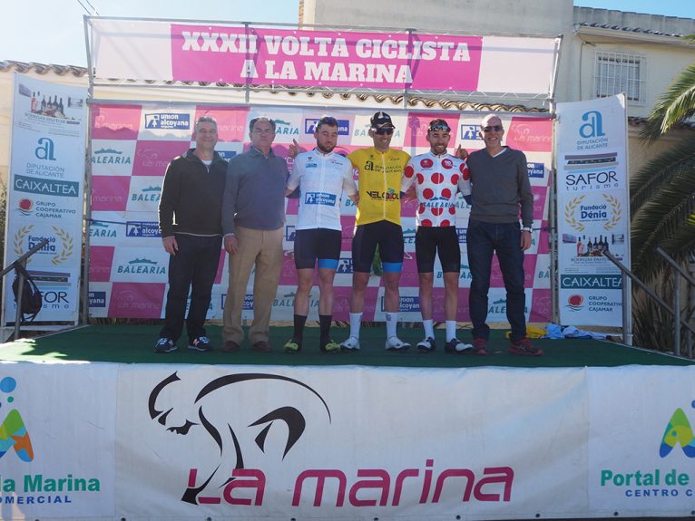 Vicent Colomer with the leaders of each category on the podium