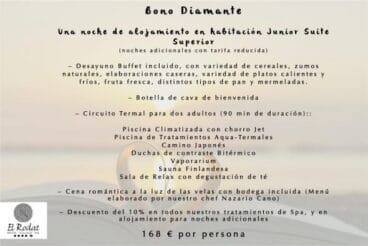 San valentín  Hotel El Rodat Bono Diamante