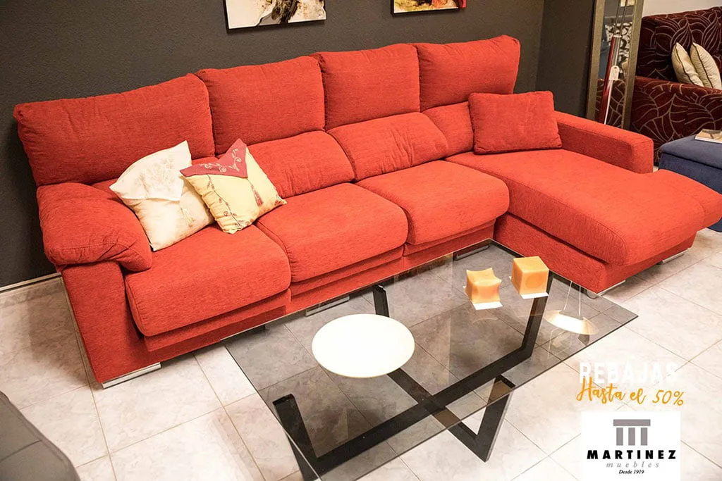 Sofá rojo Muebles Martínez