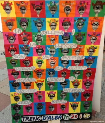 Cartel día de la Dona hecho por alumnos del colegio Trenc d’Alba