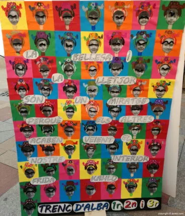 Cartel día de la Dona hecho por alumnos del colegio Trenc d’Alba