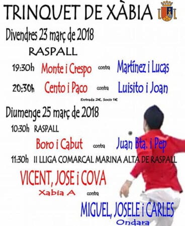 Cartel Trinquet de Xàbia