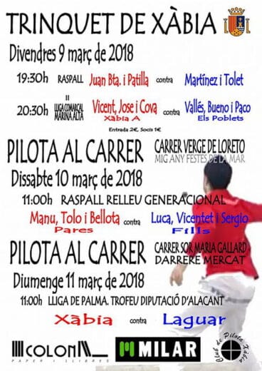 Cartel Trinquet de  Xàbia