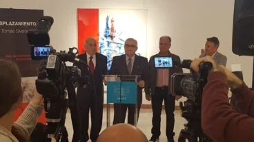 Durante la inauguración en la Diputación de Alicante