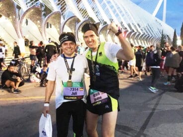 Julian Meneses con Óscar Antón