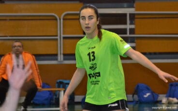 María Cardona durante un partido