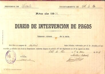 Diario económico de La Vall d’Ebo de 1934