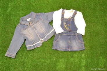 Pichi vaquero y chaqueta para niña en Pequemimos