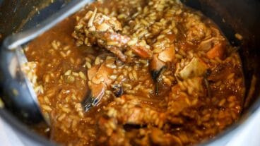 Arroz meloso de buey de mar restaurante Noray