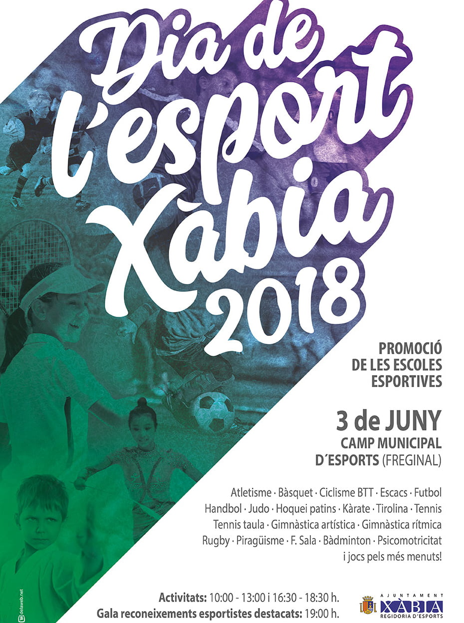 Cartel Día de l’ esport en Xàbia