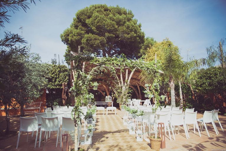 Jardín para tu boda en Hotel Les Rotes