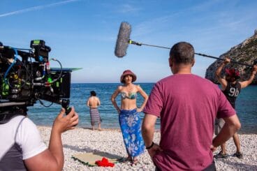 Malena Alterio en el rodaje de la Granadella