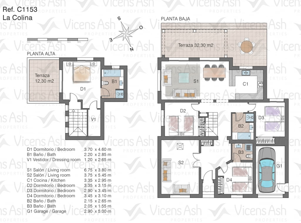 Plan des Hauses Vicens Ash Properties