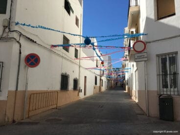 Calle engalanada Xàbia