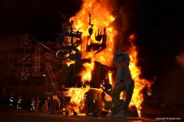 Cremà de la Foguera Central. Fiestas Fogueres de Sant Joan 2018