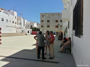 En la zona infantil del colegio