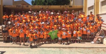 Alumnos de la Escuela Multiesportiva de Verano del CD Jávea