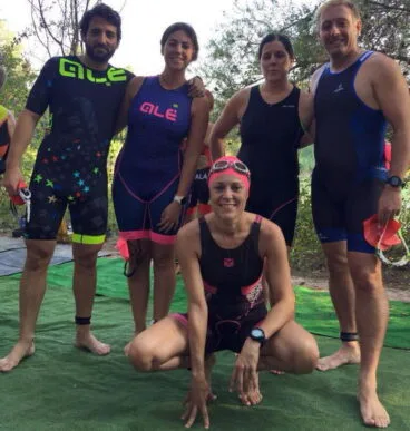 Deportistas xabieros en el Triatlón de Villarreal