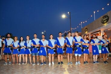 Entraeta de Moros i Cristians en el Paseo del Arenal