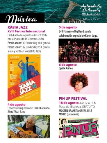 Programación música agosto