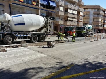 Trabajos en la avenida Lepanto